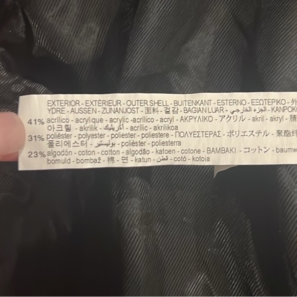 Zara navy blue structured blazer jacket with gold buttons size Small - Picture 6 of 7